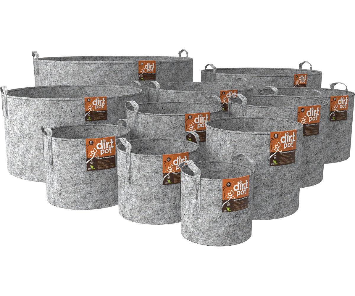 Dirt Pot Flexible Portable Planter Grey 45 gal w/ handles product image 3