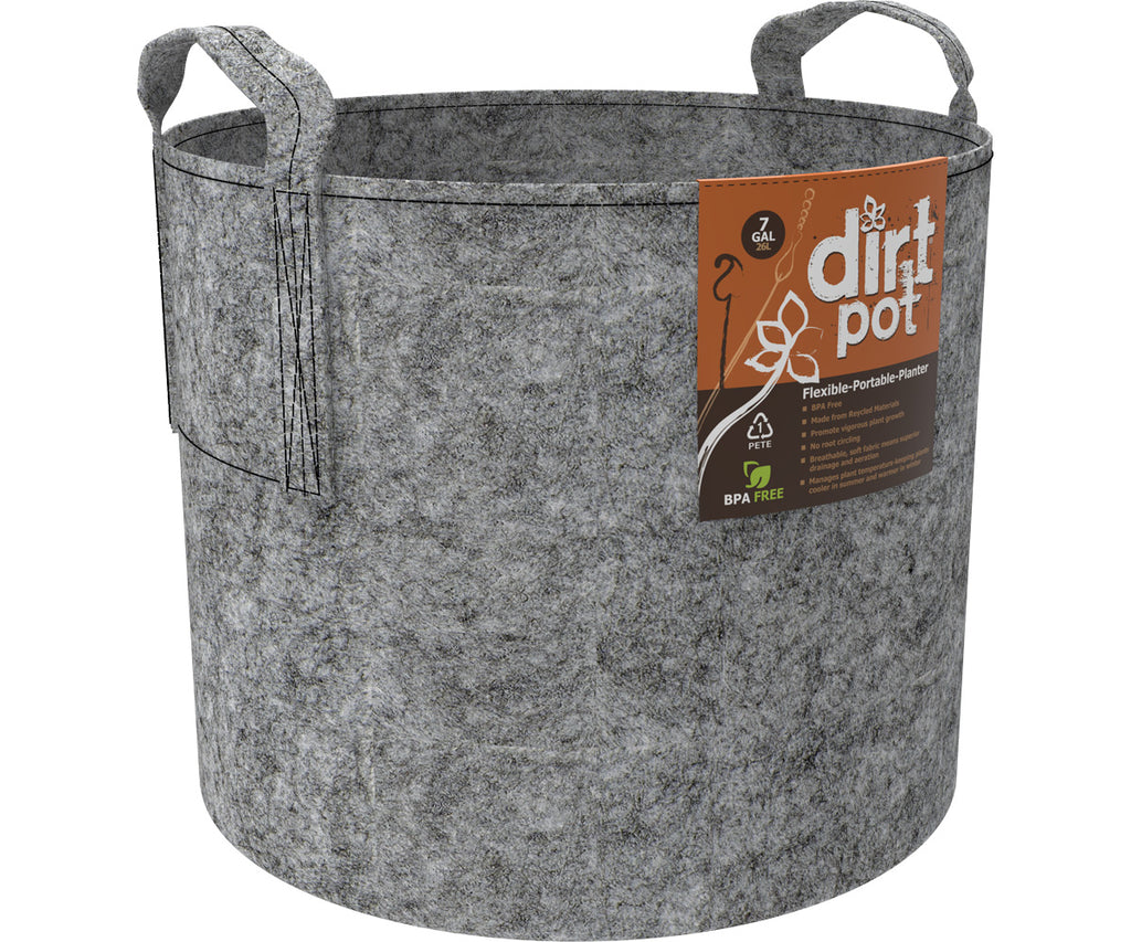 Dirt Pot Flexible Portable Planter Grey 7 gal w/ handles product image 1
