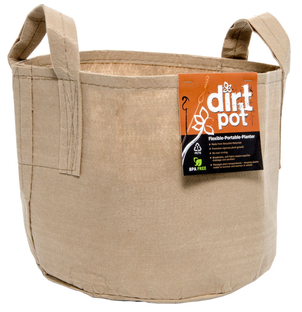 Dirt Pot Flexible Portable Planter Tan 30 gal w/ handles product image 1
