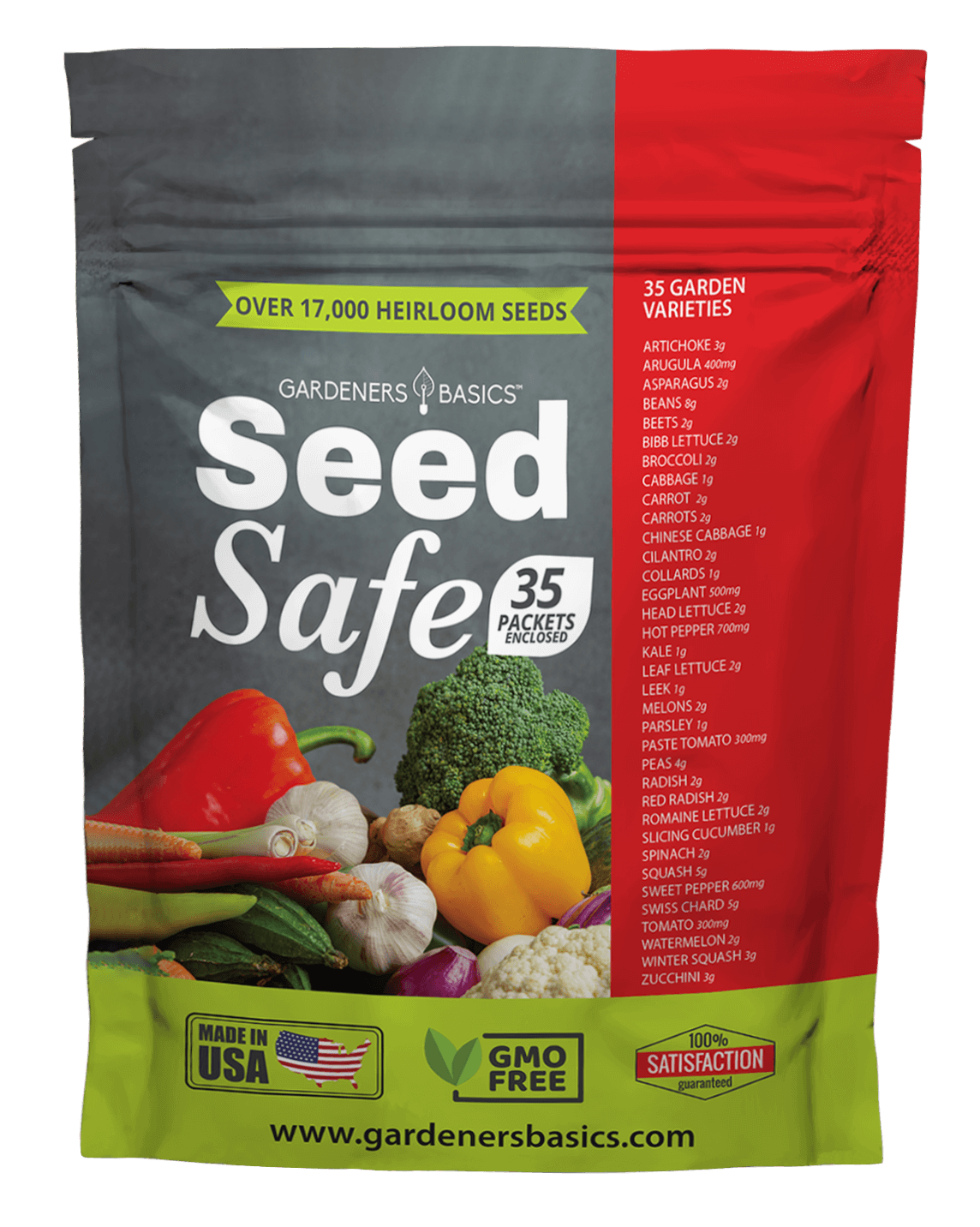 Gardeners Basics Seed Safe Survival Seed Kit - 35 Variety Pack product image 10
