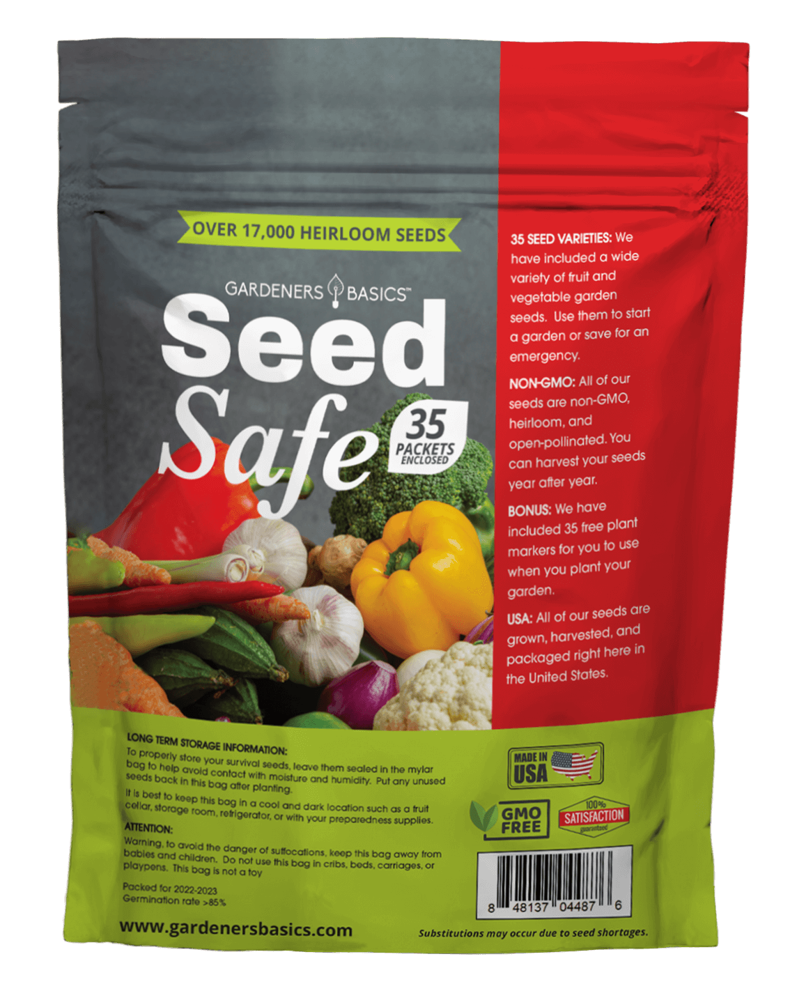 Gardeners Basics Seed Safe Survival Seed Kit - 35 Variety Pack product image 4