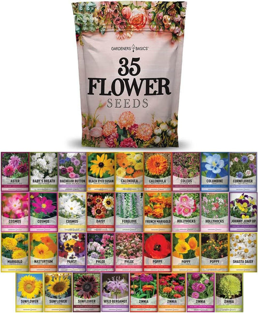 Gardeners Basics Wildflower Perennial & Annual Flower Seed Kit | 35 product image 1