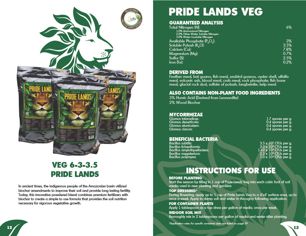 Green Gro Biologicals Pride Lands Veg 35lb product image 2