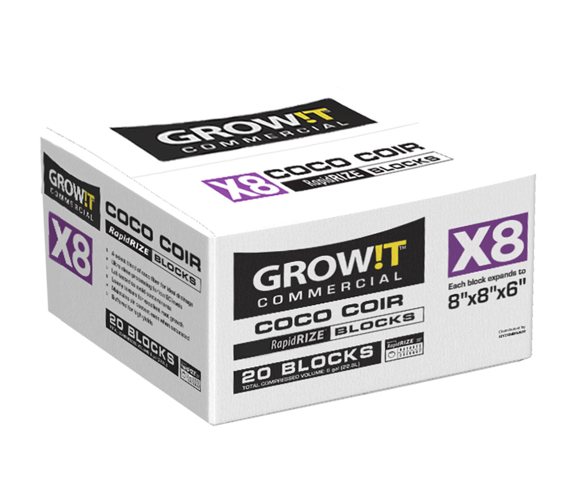 GROW!T Commercial Coco RapidRIZE Block 8"x8"x6" case of 20 product image 2