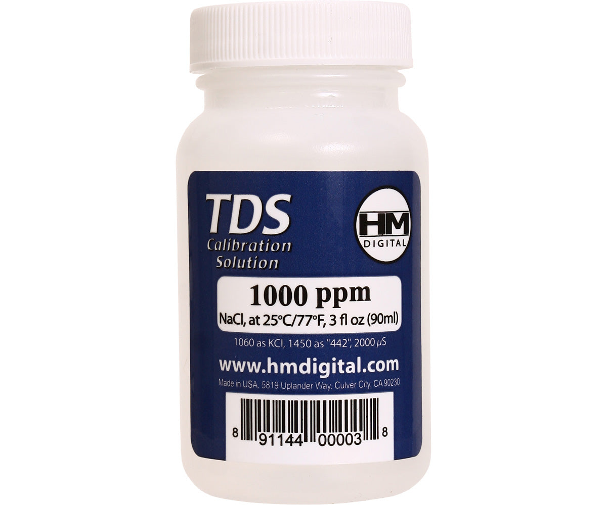 HM Digital 1000 ppm TDS Calibration Solution 3 oz (90 ml) product image 1
