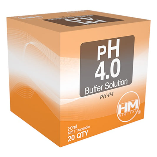HM Digital pH 4.0 buffer solution - 20 packets of 20 ml product image 1