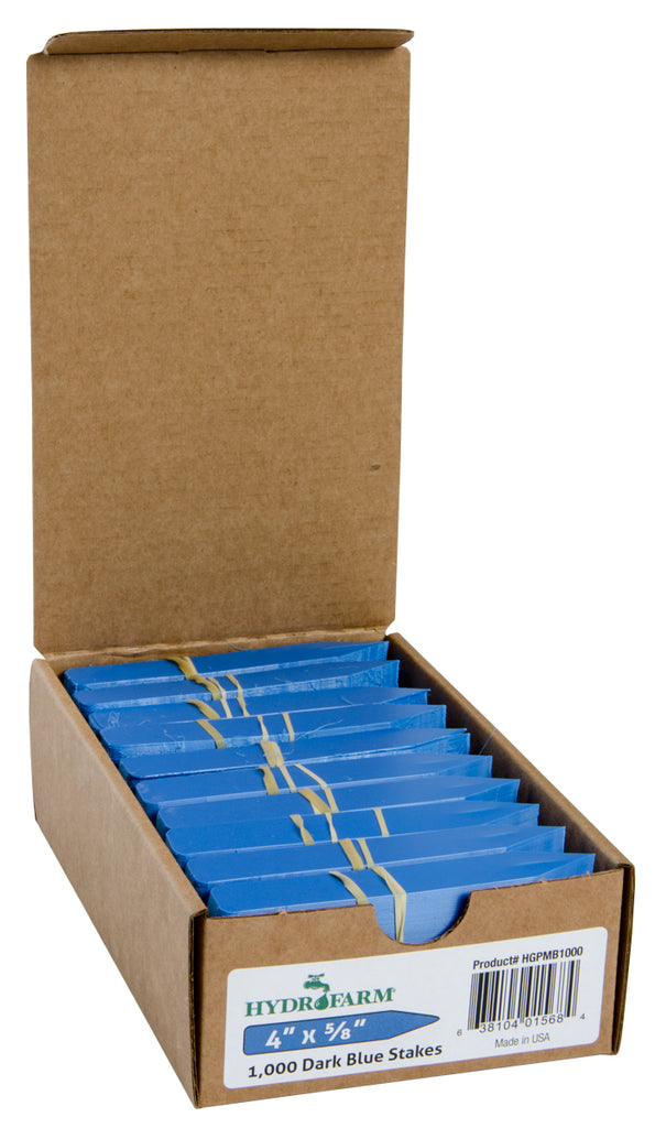 Hydrofarm Plant Stake Labels Blue 4" x 5/8" case of 1000 product image 1