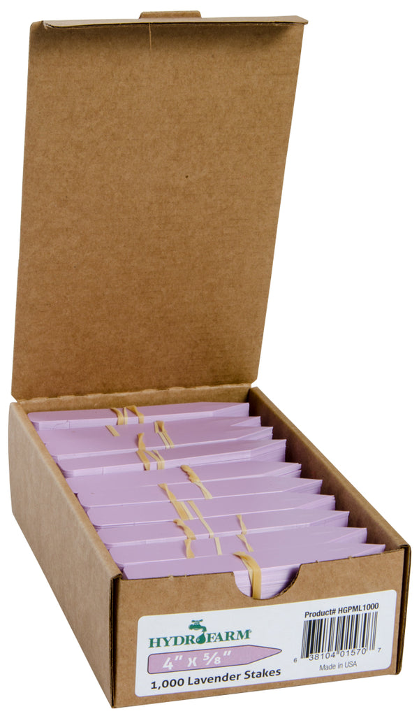 Hydrofarm Plant Stake Labels Lavender 4" x 5/8" case of 1000 product image 1