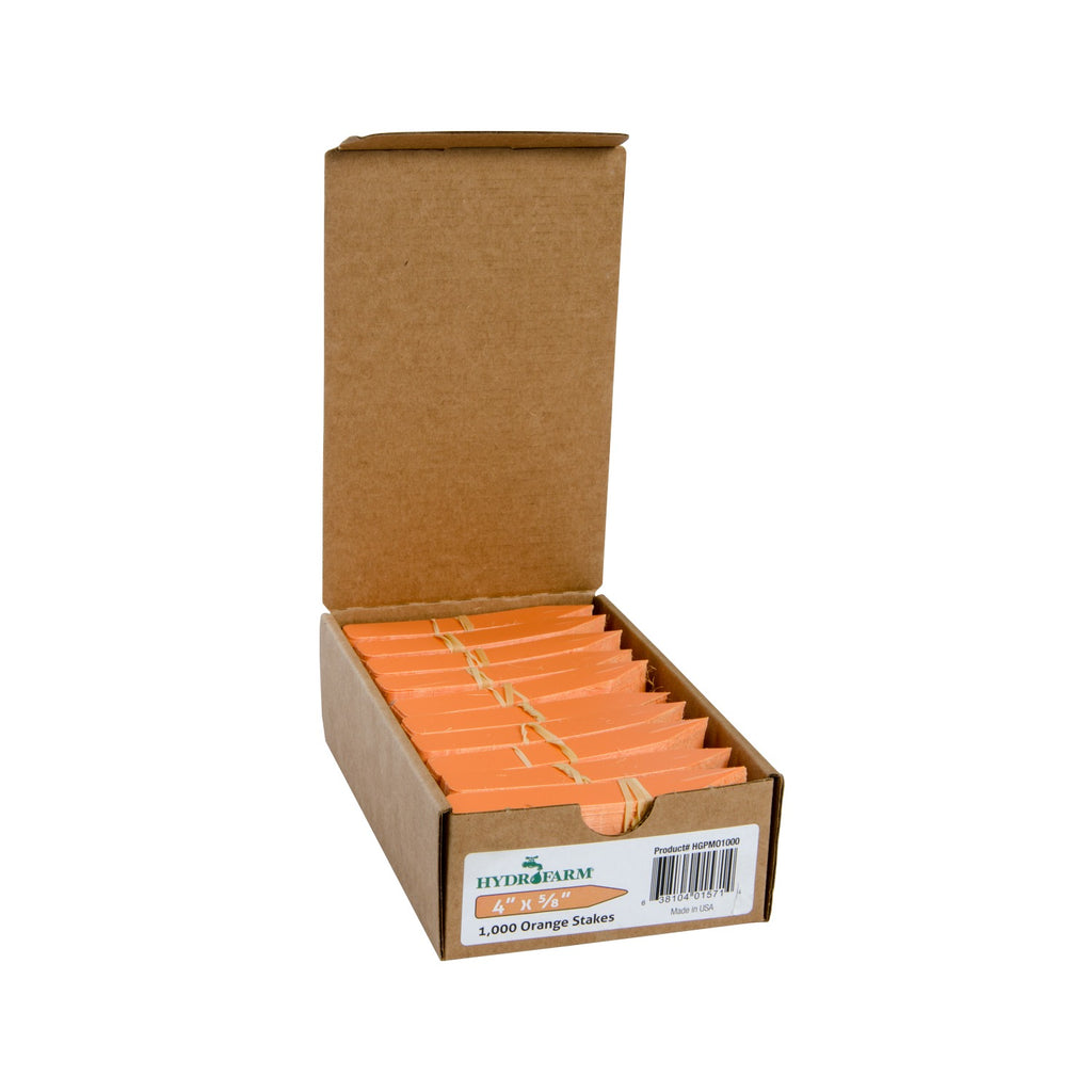 Hydrofarm Plant Stake Labels Orange 4" x 5/8" case of 1000 product image 1