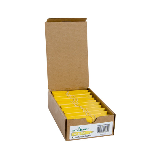 Hydrofarm Plant Stake Labels Yellow 4" x 5/8" case of 1000 product image 1