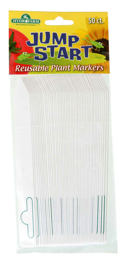 Hydrofarm Plastic Plant Marker White 6" x 5/8" pack of 50 product image 2