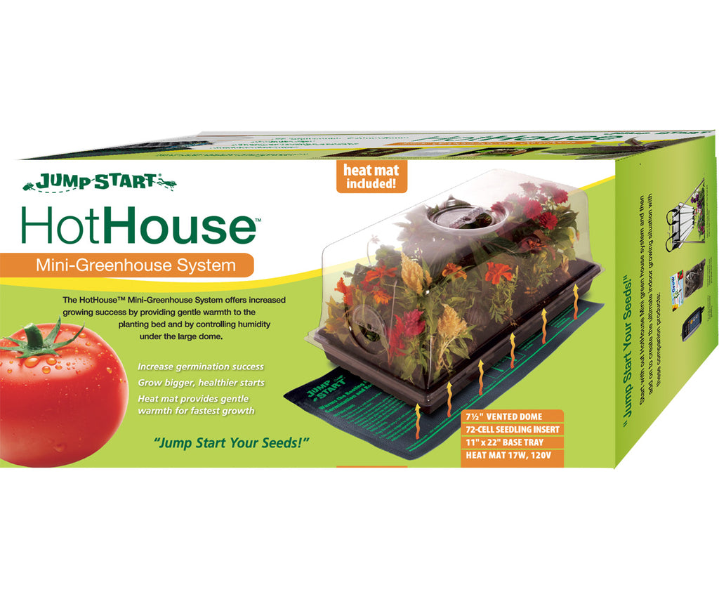 Jump Start Hot House w/Heat Mat Tray 72-Cell Insert 7.5" dome product image 2