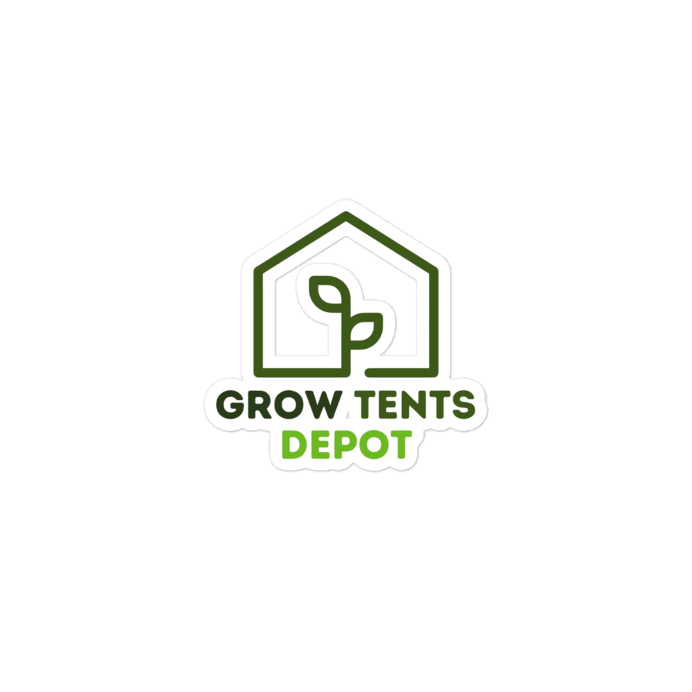 Grow Tents Depot logo sticker on durable bubble-free vinyl