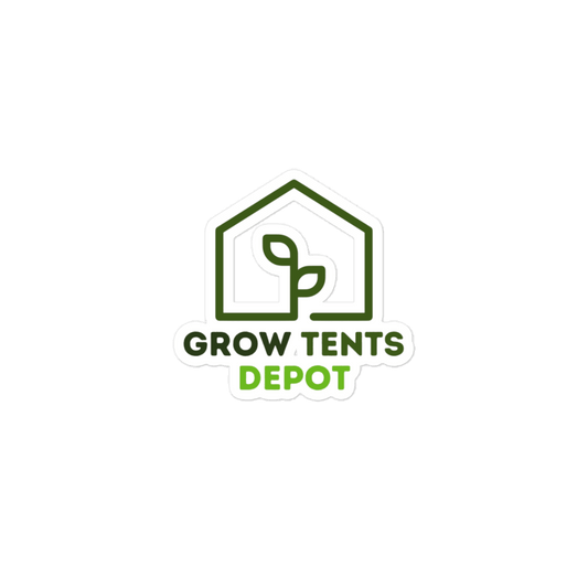 Grow Tents Depot logo sticker on durable bubble-free vinyl