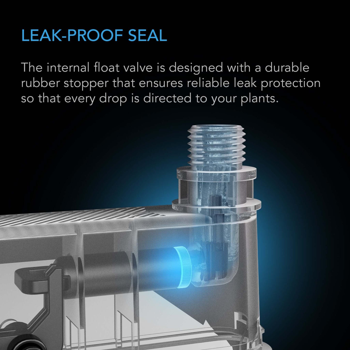 AC Infinity Auto-Fill Upgrade Valve Kit for Self-Watering Base, Enables Automatic Refills from Larger Reservoir, 4-Pack