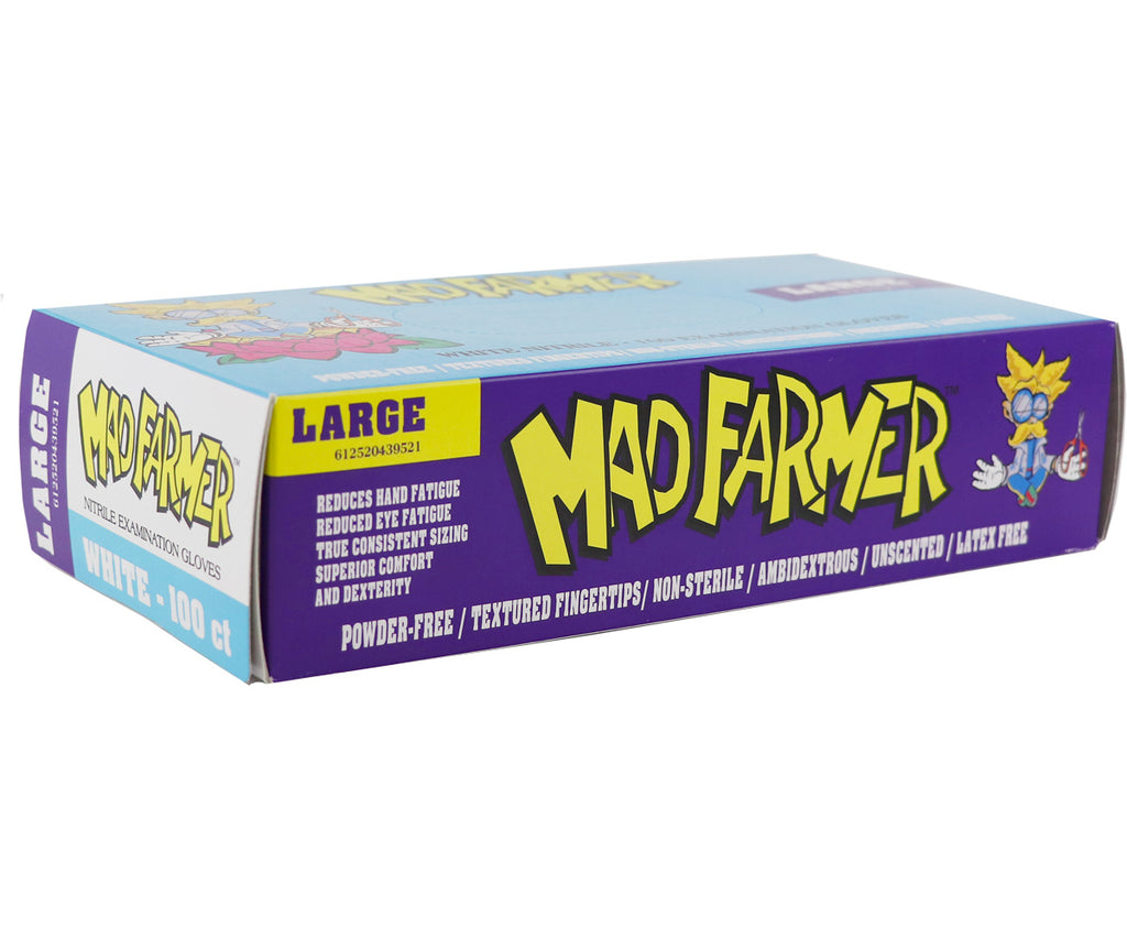Mad Farmer White Nitrile Horticulture Gloves Size L Box of 100 product image 2