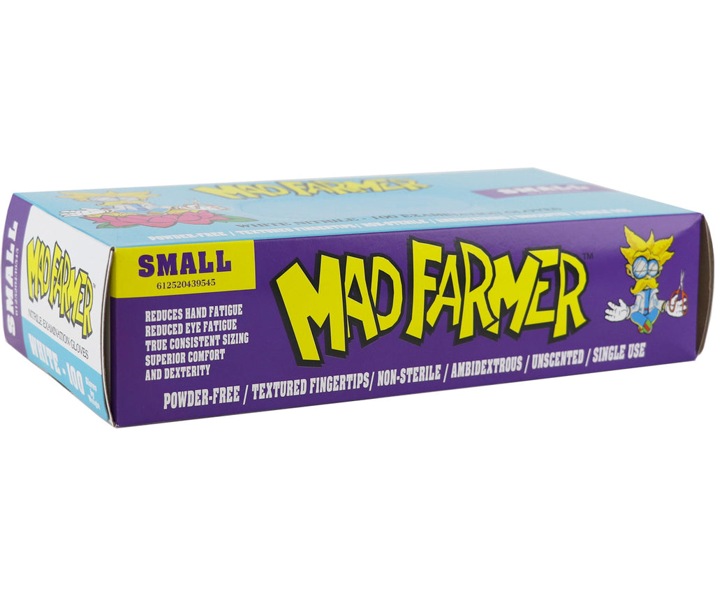 Mad Farmer White Nitrile Horticulture Gloves Size S Box of 100 product image 2