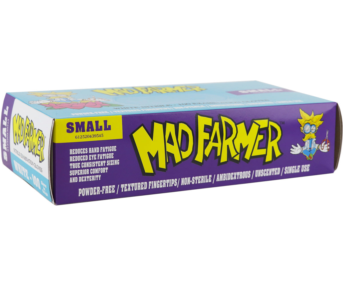 Mad Farmer White Nitrile Horticulture Gloves Size S Box of 100 product image 2