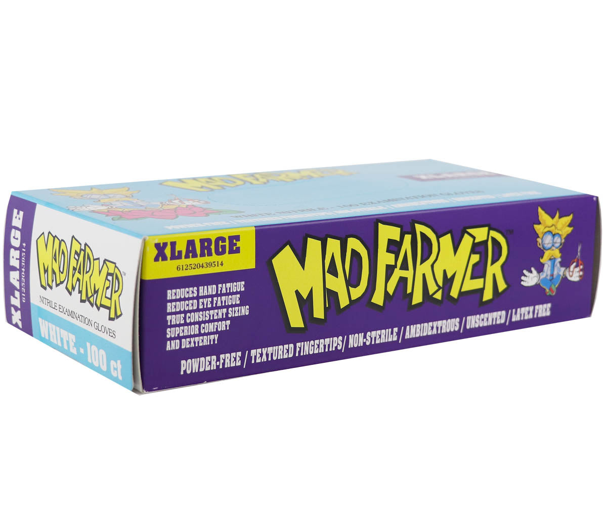 Mad Farmer White Nitrile Horticulture Gloves Size XL Box of 100 product image 2