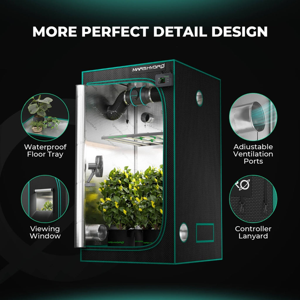 Mars Hydro 2' x 2' x 4' 8" (60cm x 60cm x 140cm) Indoor Grow Tent product image 9