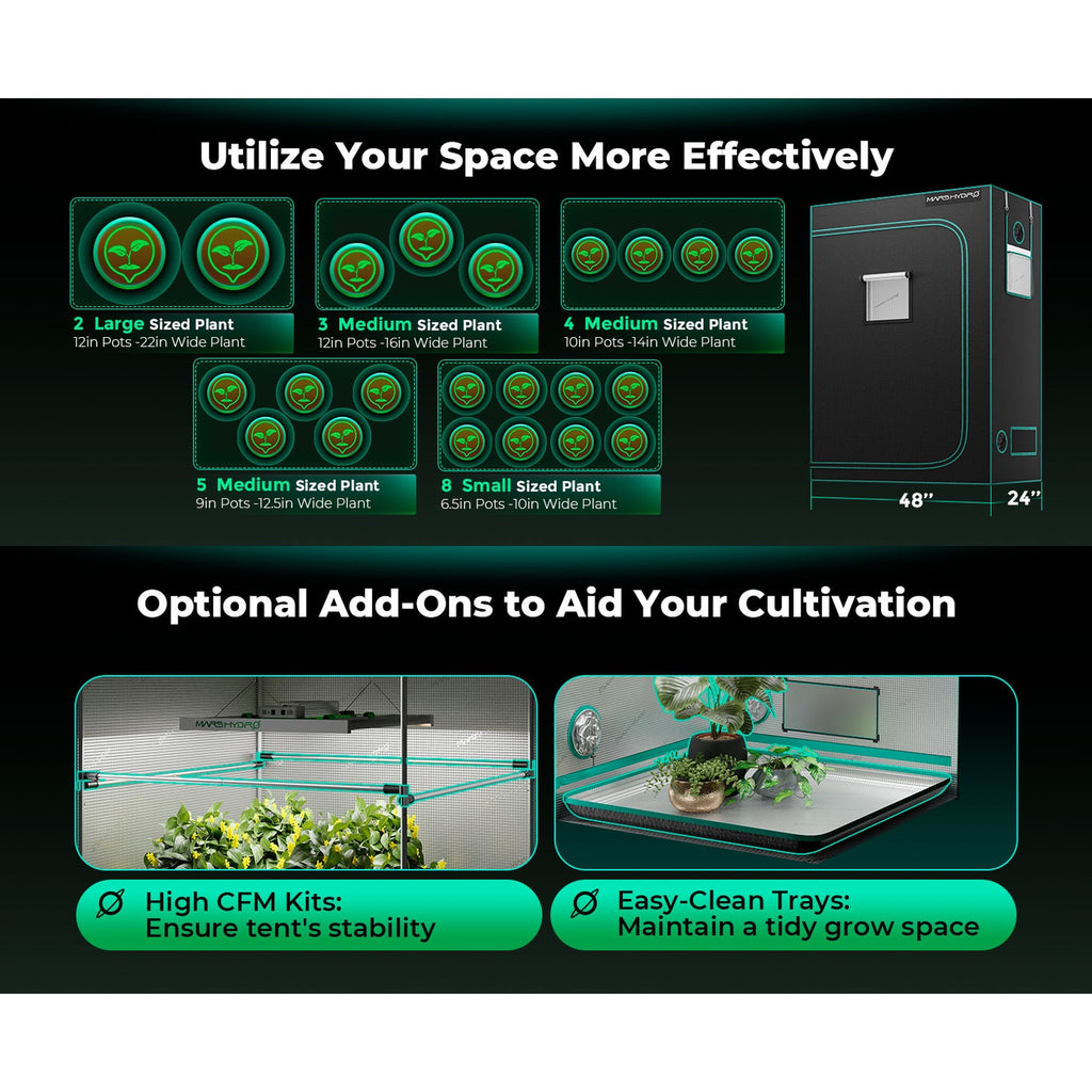 Mars Hydro 2' x 4' x 6' 1" (60cm x 120cm x 180cm) Indoor Grow Tent product image 6