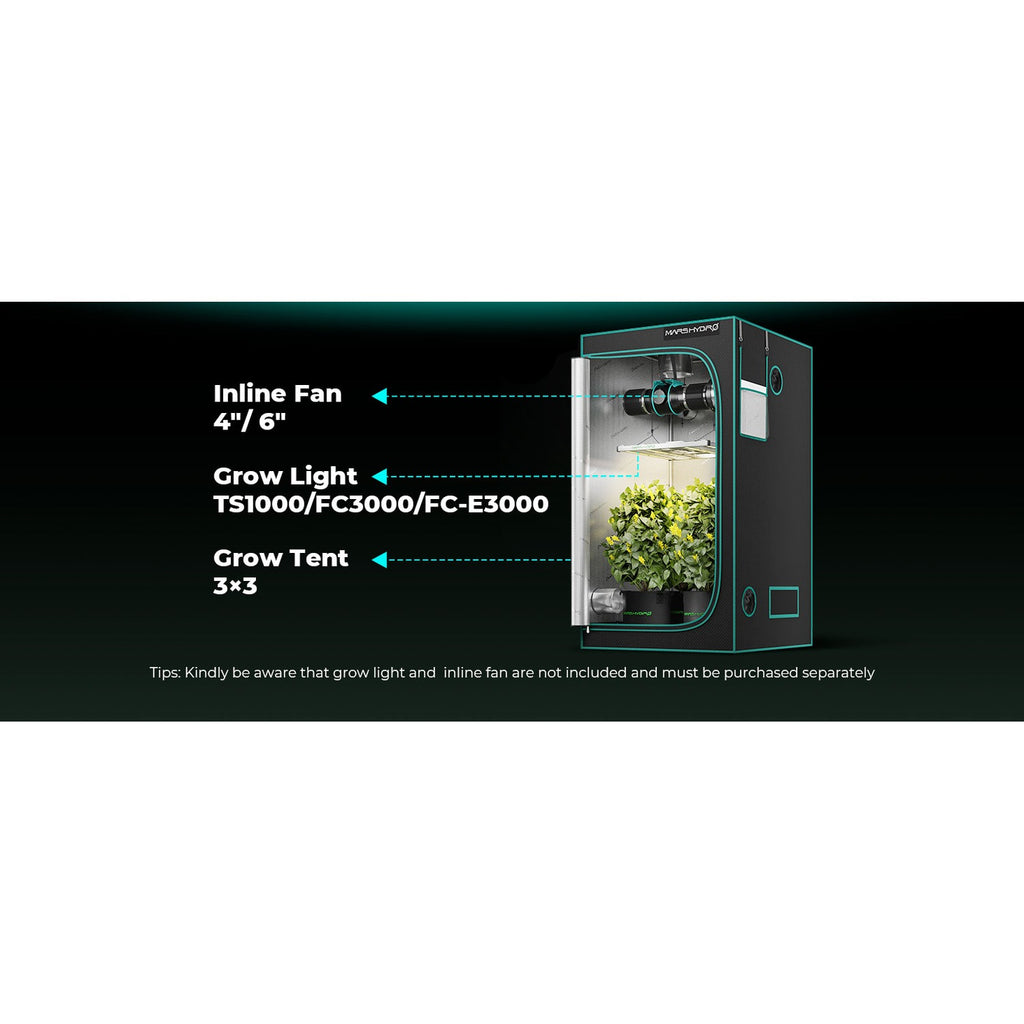 Mars Hydro 3' 3" x 3' 3" x 6' 1" (100cm x 100cm x 180cm) Indoor Grow product image 8