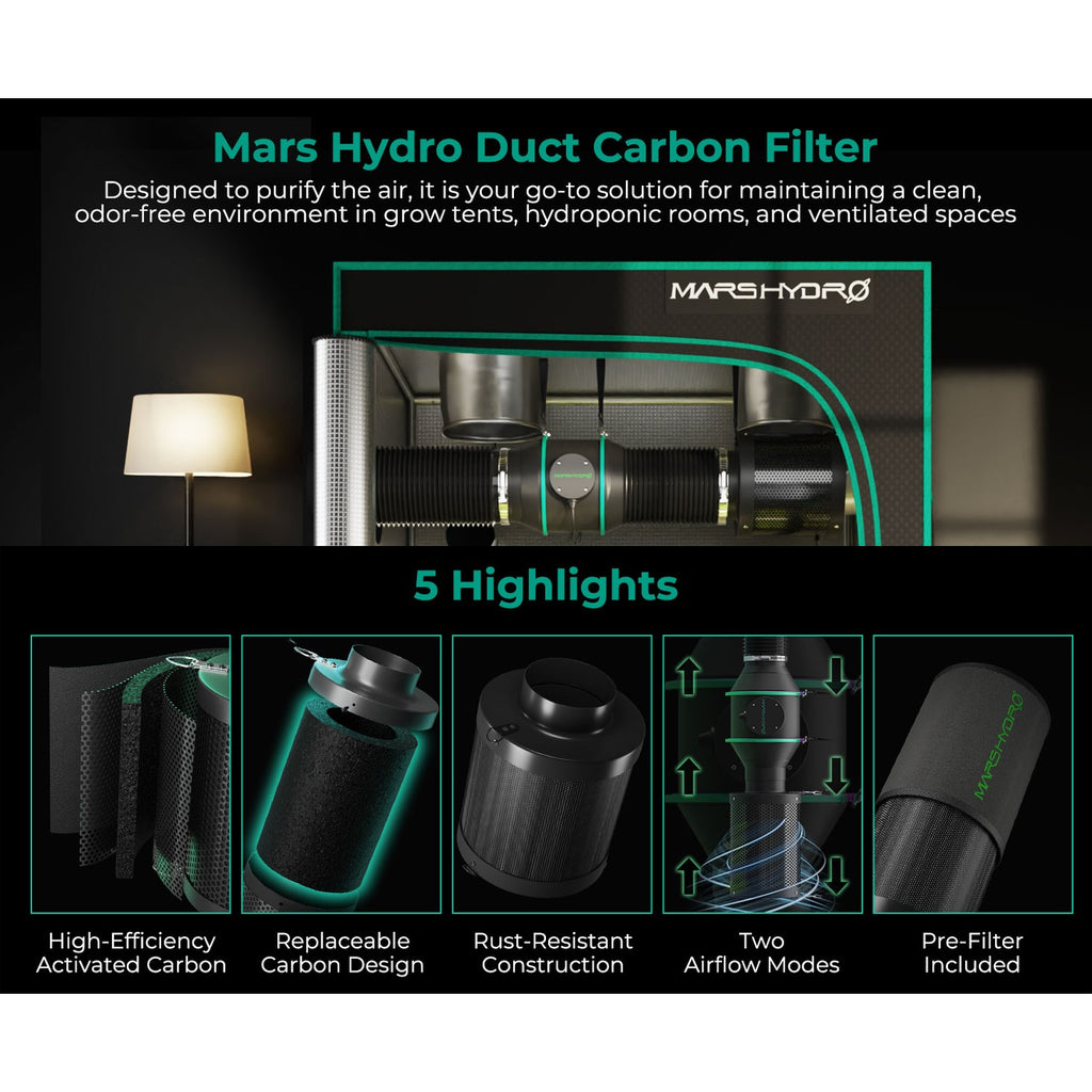 Mars Hydro 4" Inline Air Carbon Filter product image 9