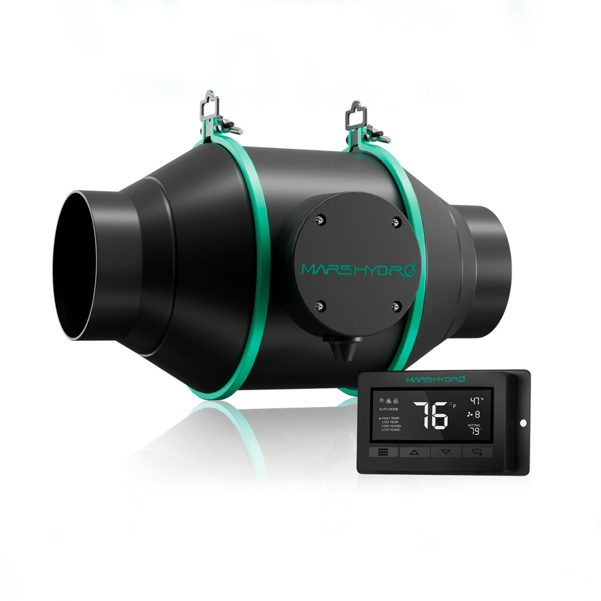 Mars Hydro 4" Inline Duct Fan w/ Temperature & Humidity Controller product image 1