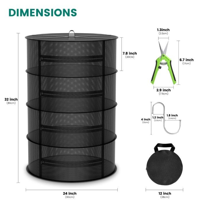 Mars Hydro 4-Layer Mesh Herb Drying Rack with Pruning Shear product image 3