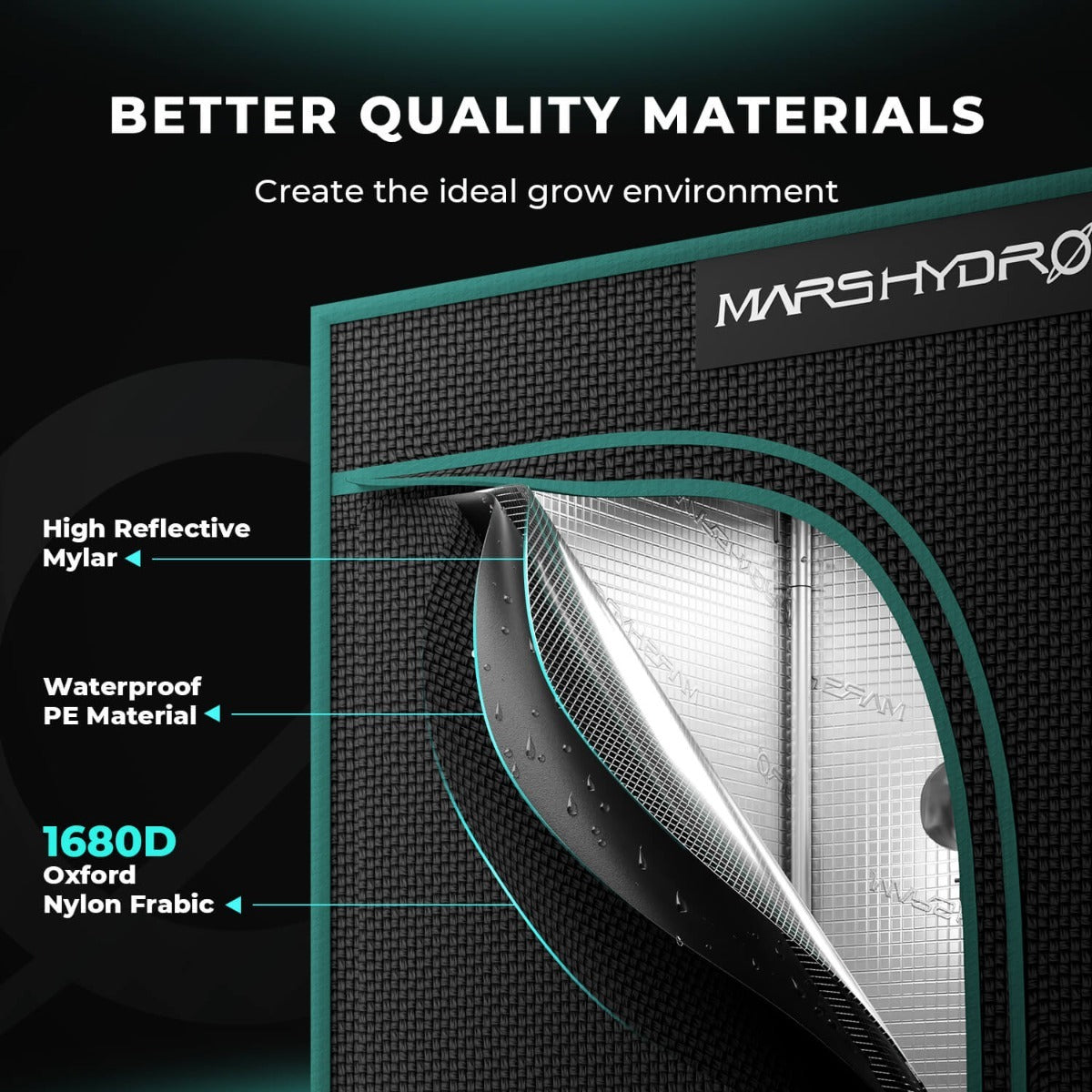 Mars Hydro 4' x 4' x 6' 8" (120cm x 120cm x 200cm) Indoor Grow Tent product image 12