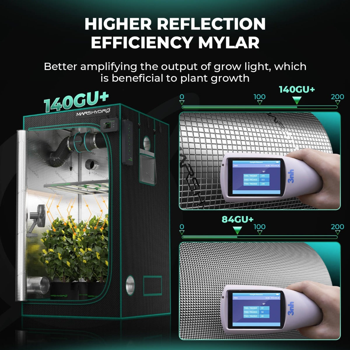 Mars Hydro 4' x 4' x 6' 8" (120cm x 120cm x 200cm) Indoor Grow Tent product image 13