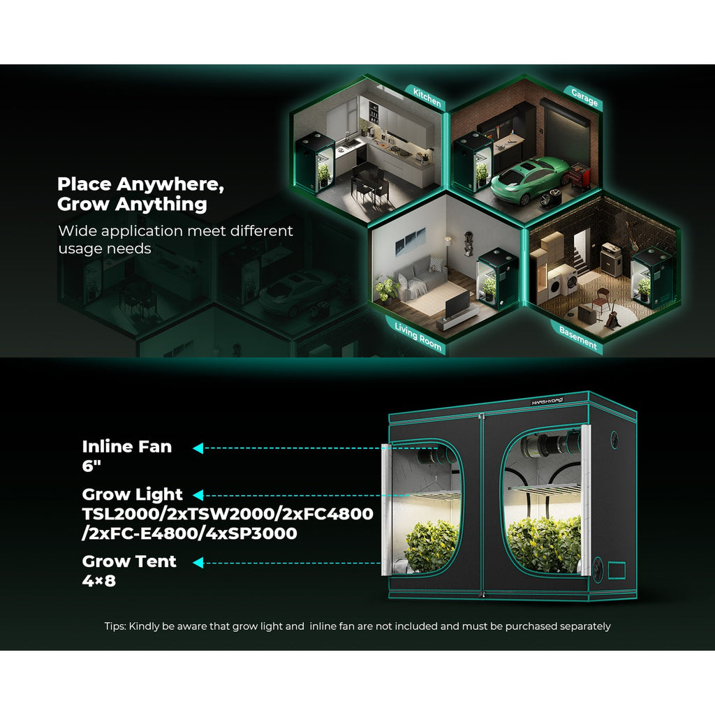 Mars Hydro 4' x 8' x 6' 8" (120cm x 240cm x 200cm) Indoor Grow Tent product image 7