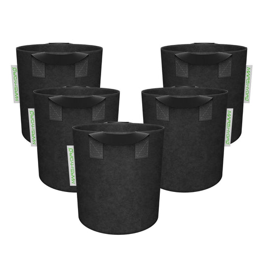 Mars Hydro 5 Gallon Black Fabric Grow Bag w/ Handles - 5-Pack product image 1