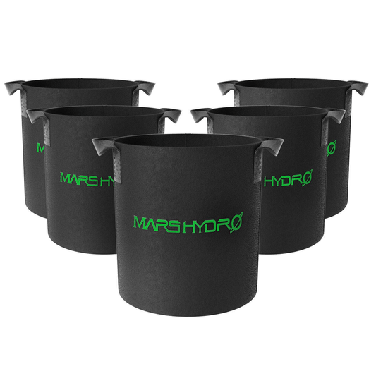 Mars Hydro 5 Gallon Black Fabric Grow Bag with Handles - 5-Pack | MH-GROWBAG5-C | Grow Tents Depot | Planting & Watering | 6973280377701