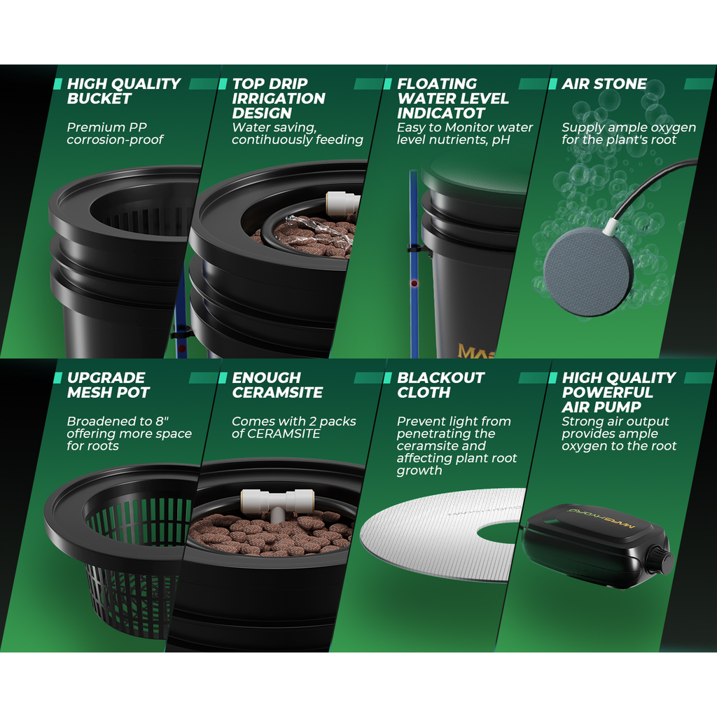 Mars Hydro 5-Gallon Deep Water Culture Hydroponic System Kit w/ 2 product image 10