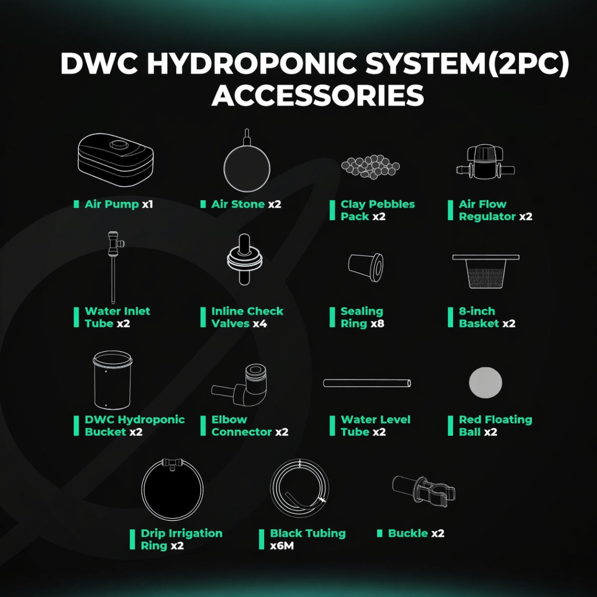 Mars Hydro 5-Gallon Deep Water Culture Hydroponic System Kit w/ 2 product image 5