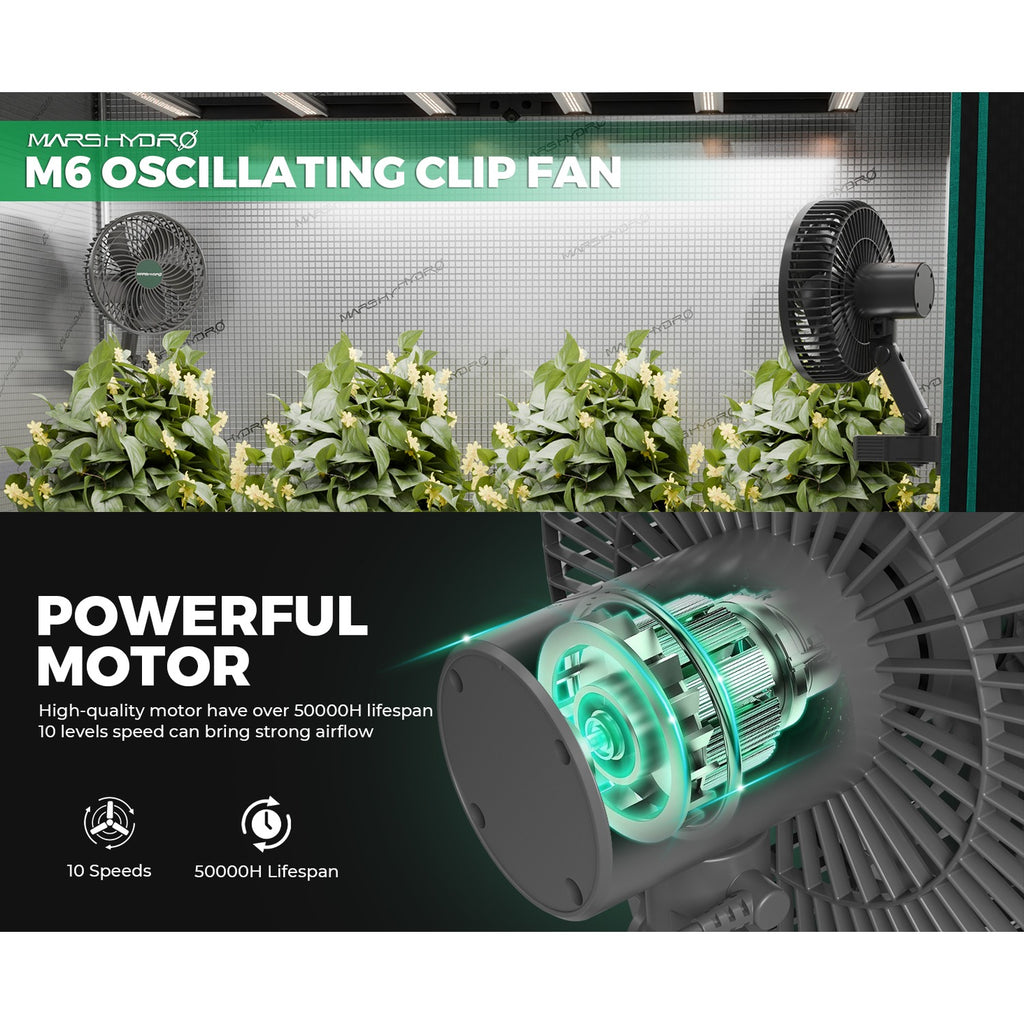 Mars Hydro 6" Auto-Oscillating Clip Fan product image 12