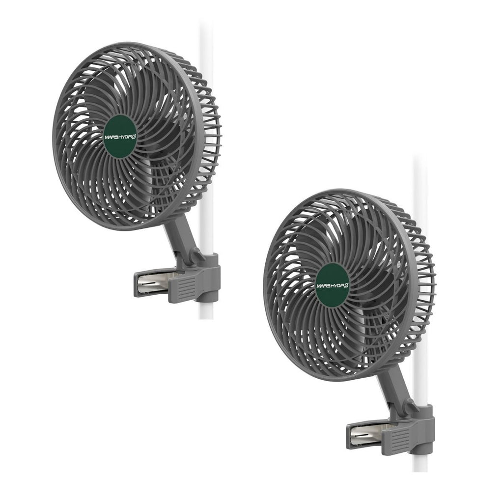 Mars Hydro 6-Inch Auto-Oscillating Clip Fans, 2-Pack product image 1