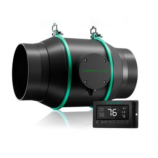 Mars Hydro 6" Inline Duct Fan w/ Temperature & Humidity Controller product image 1