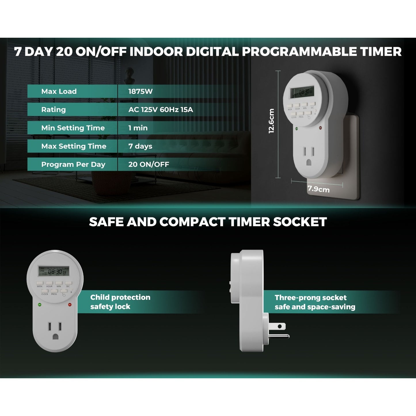 Mars Hydro 7-Day Programmable Digital Timer product image 6