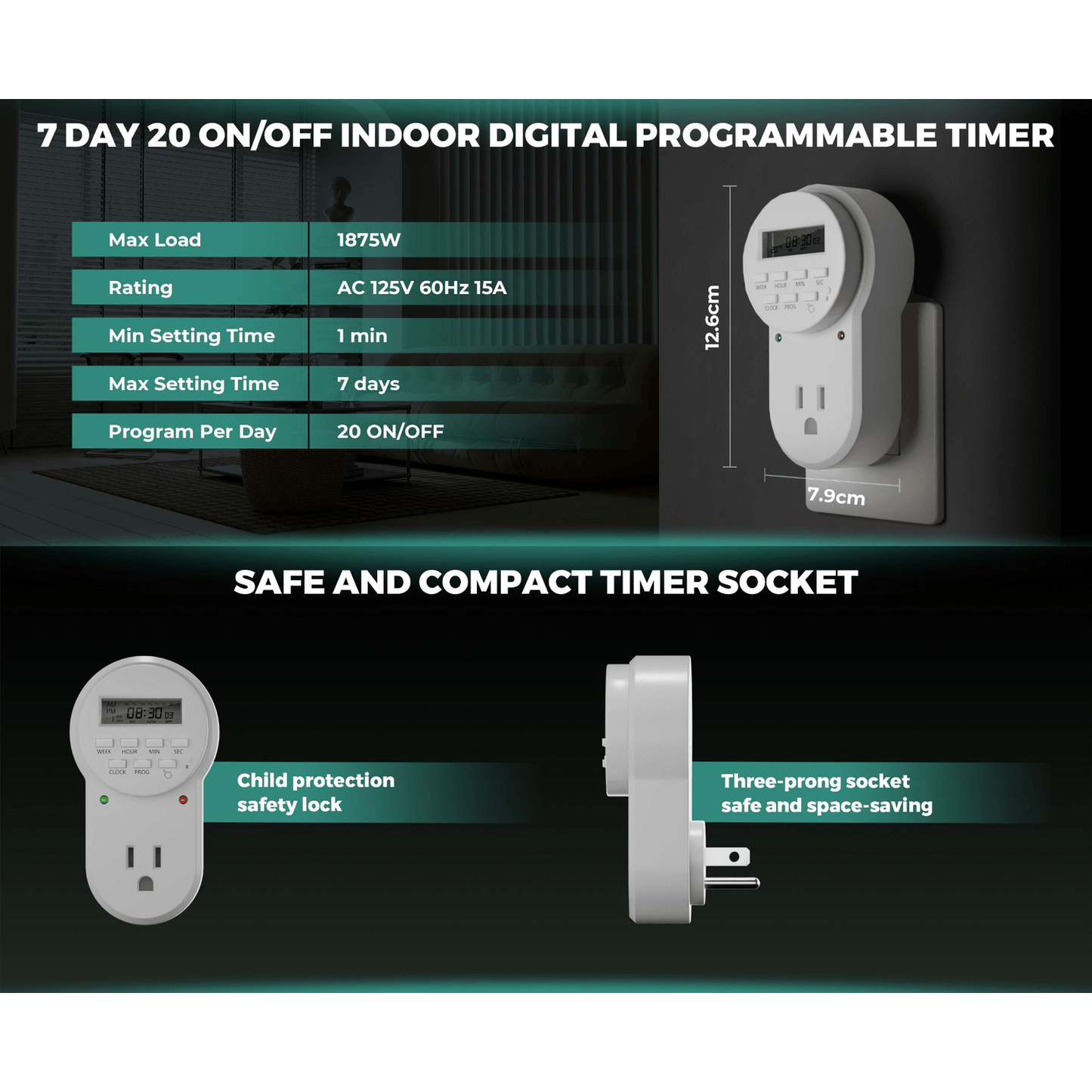 Mars Hydro 7-Day Programmable Digital Timer product image 6