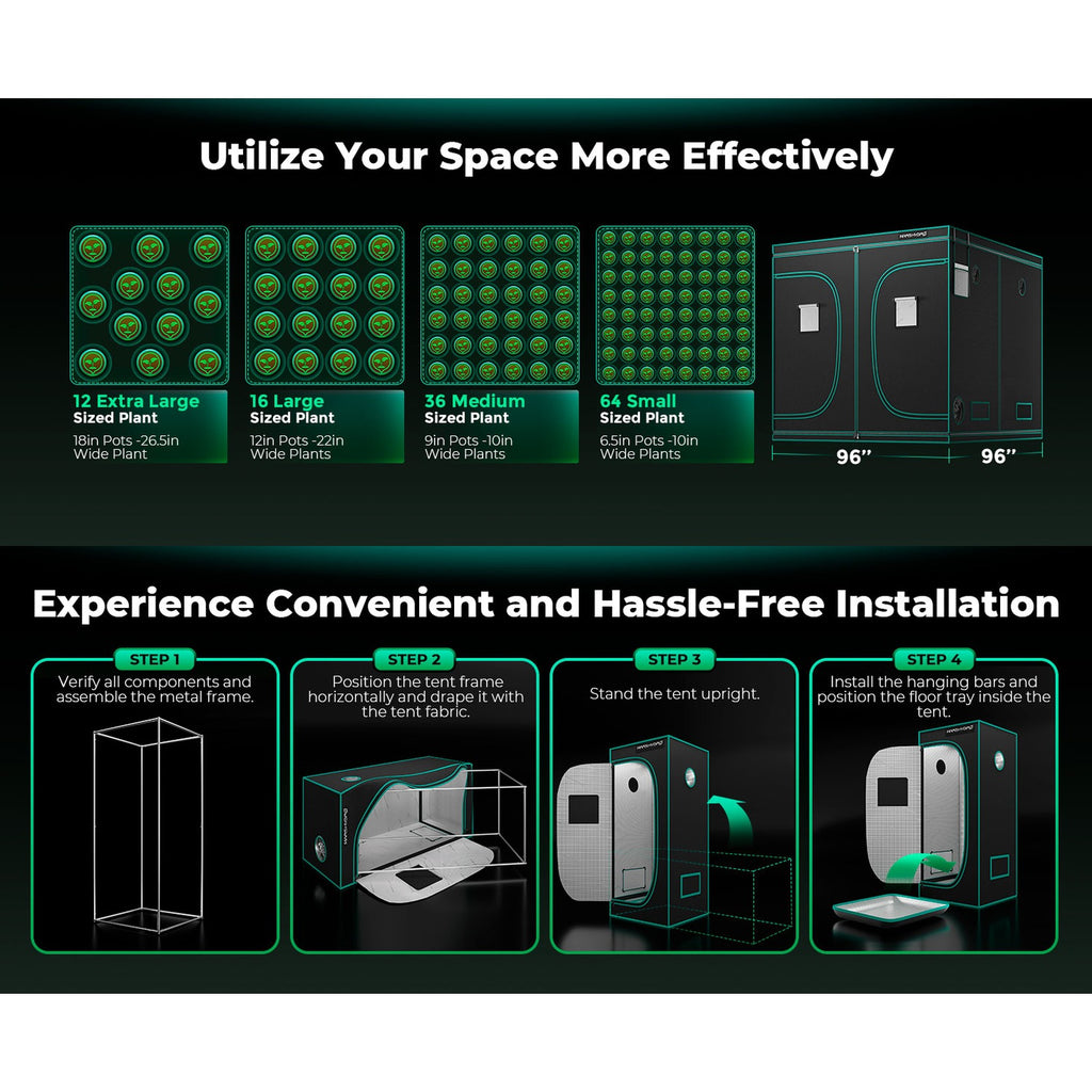 Mars Hydro 8' x 8' x 6' 8" (240cm x 240cm x 200cm) Indoor Grow Tent product image 5