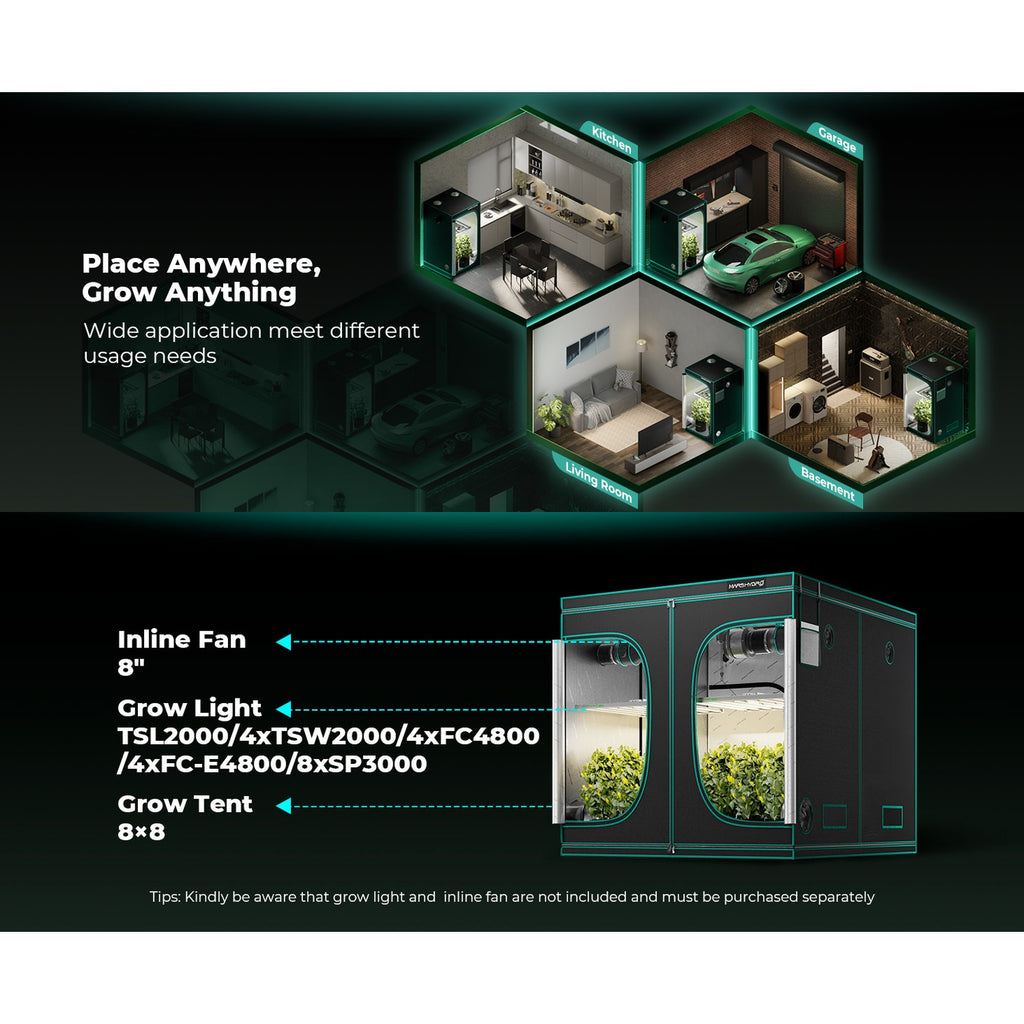 Mars Hydro 8' x 8' x 6' 8" (240cm x 240cm x 200cm) Indoor Grow Tent product image 6