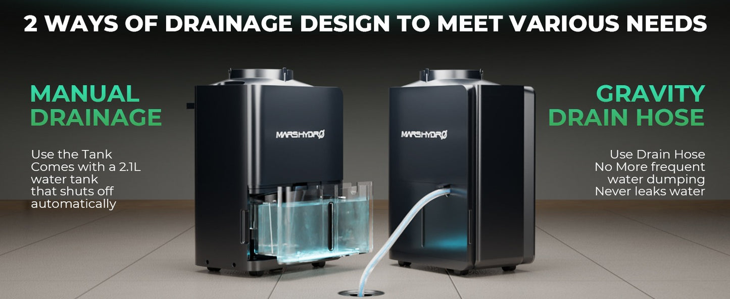 Mars Hydro 18L/Day 38-Pint Compressor Dehumidifier for Grow Tents product image 5
