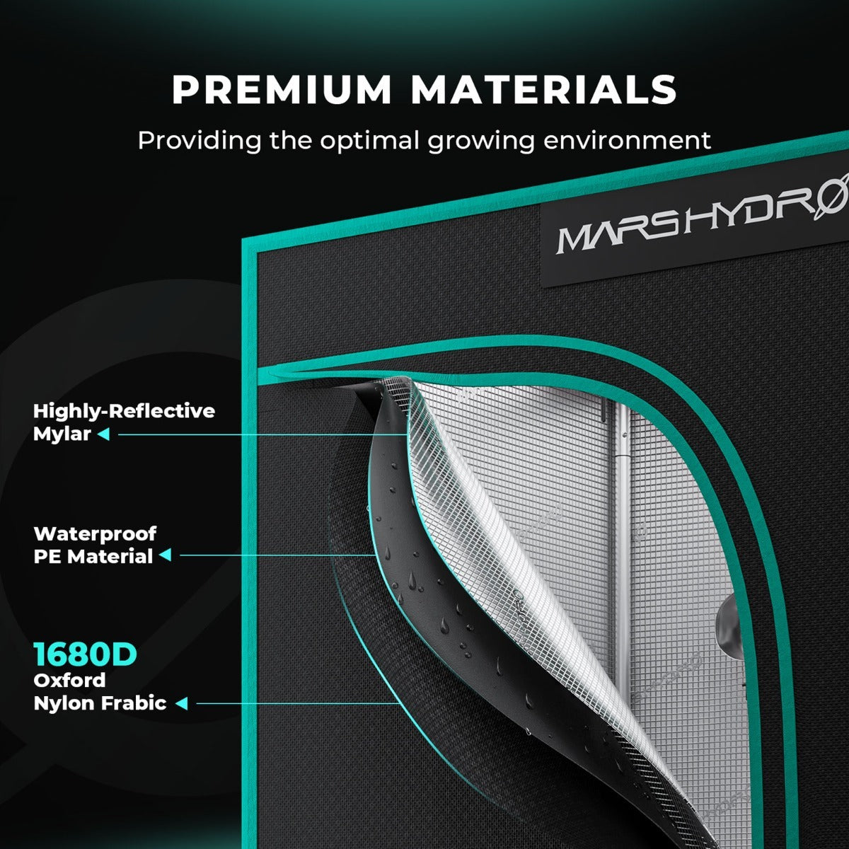 Mars Hydro FC-E1500 LED Grow Light + 2.3' x 2.3' Grow Tent + iFresh product image 14