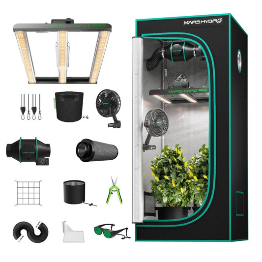 Mars Hydro FC-E1500 LED Grow Light + 2.3' x 2.3' Grow Tent + iFresh product image 1