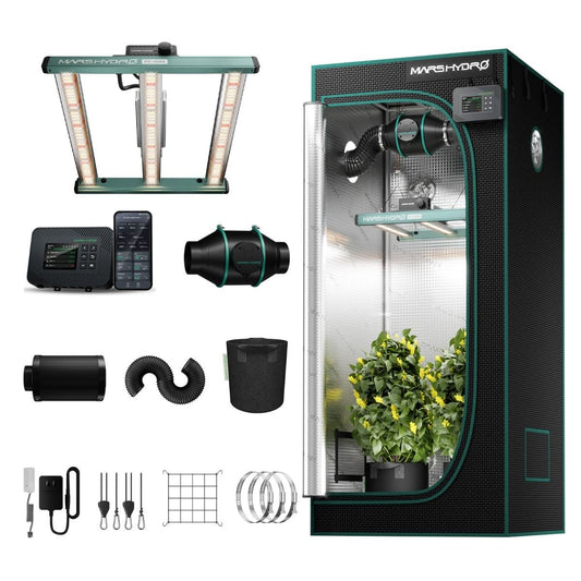 Mars Hydro FC1500 150W 2.6' x 2.6' Smart Grow Tent Kit with iControl product image 1