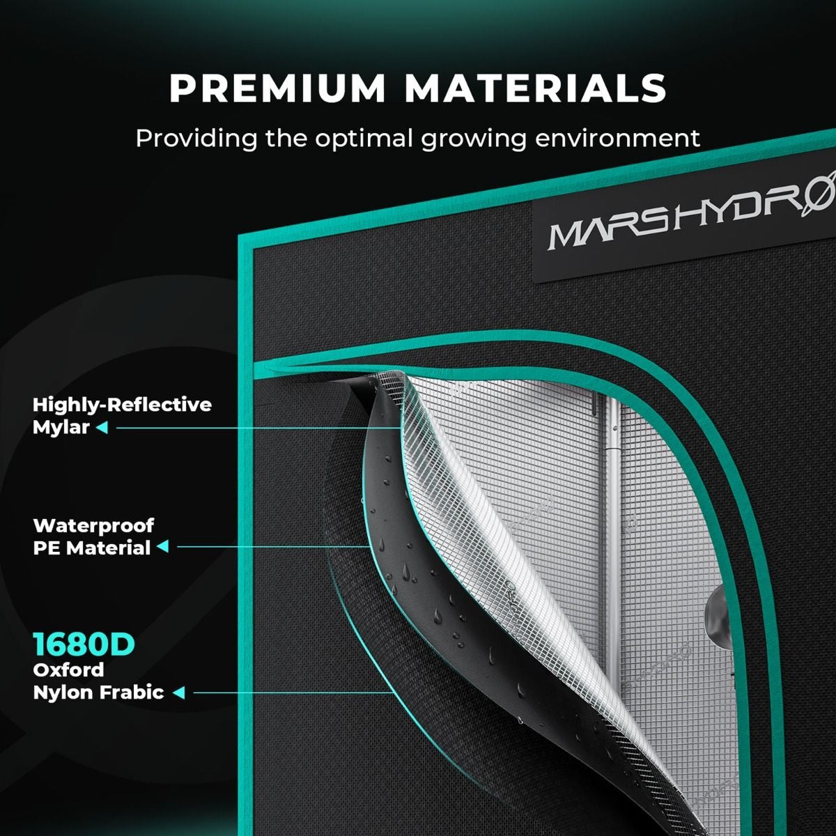 Mars Hydro FC1500 Bridgelux 2.3x2.3 iFresh Grow Tent Kit product image 9