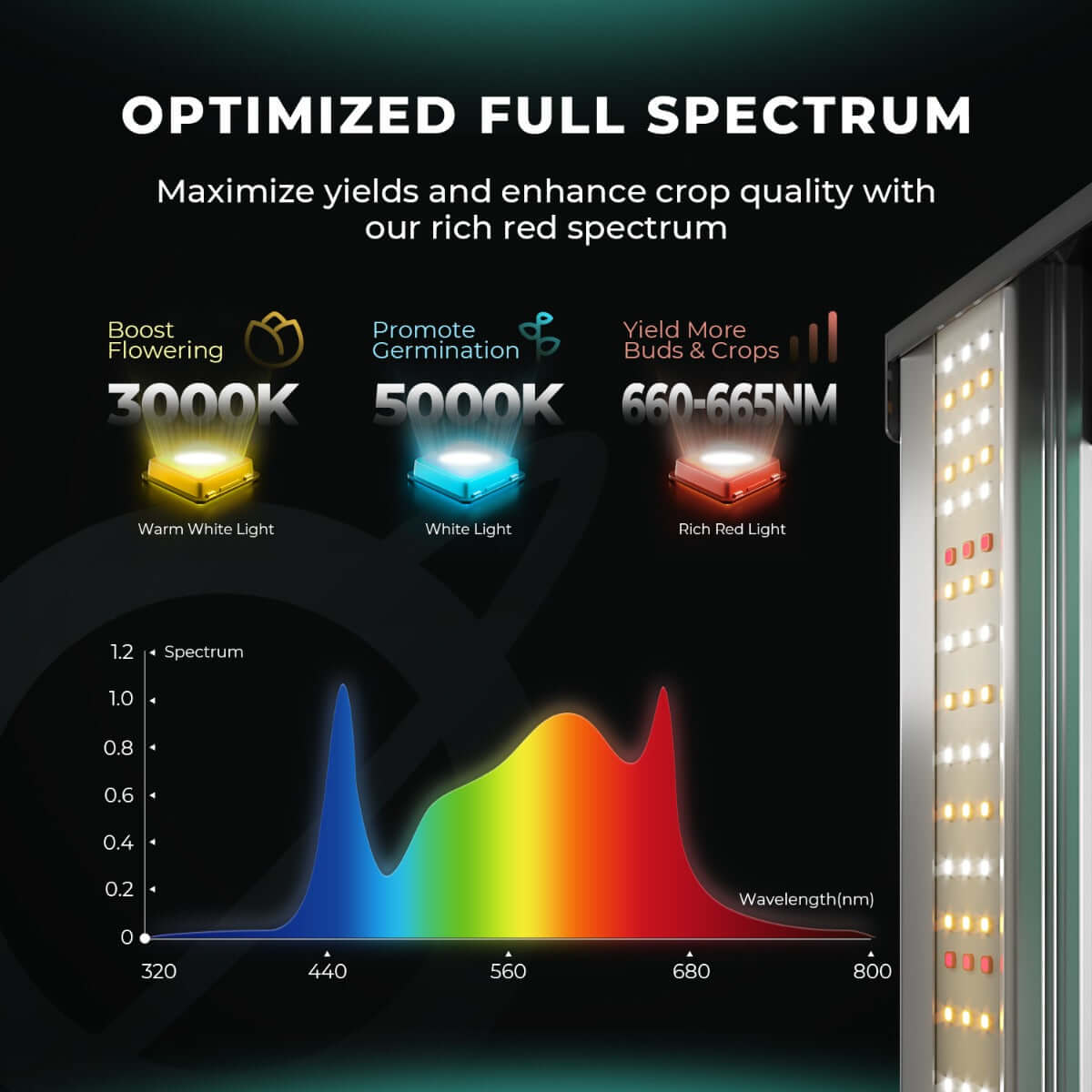 Mars Hydro FC1500-EVO LED Grow Light + 2.3' x 2.3' Grow Tent + iFresh product image 3