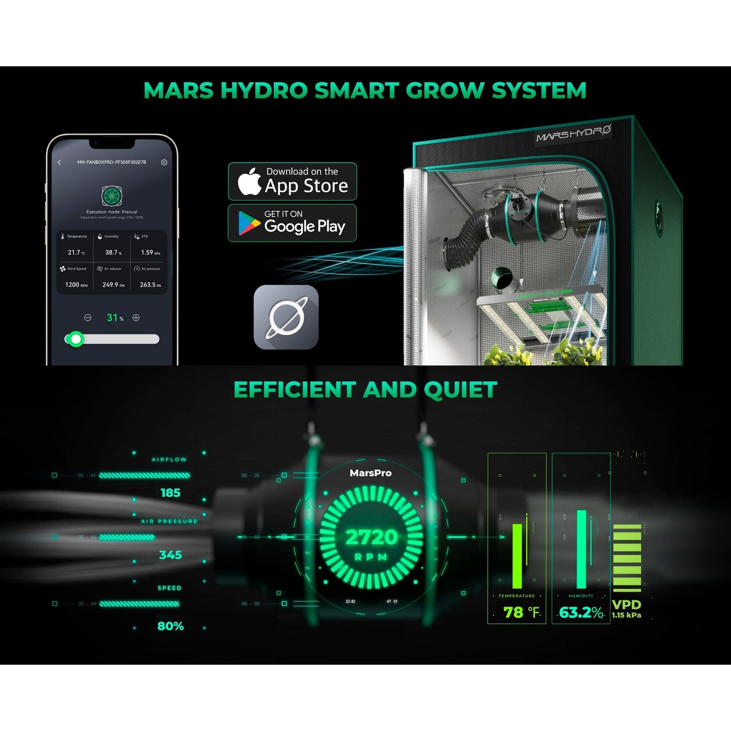 Mars Hydro iFresh 6" Complete Ventilation Kit product image 9